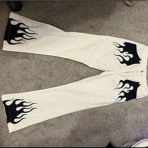 White flame jeans